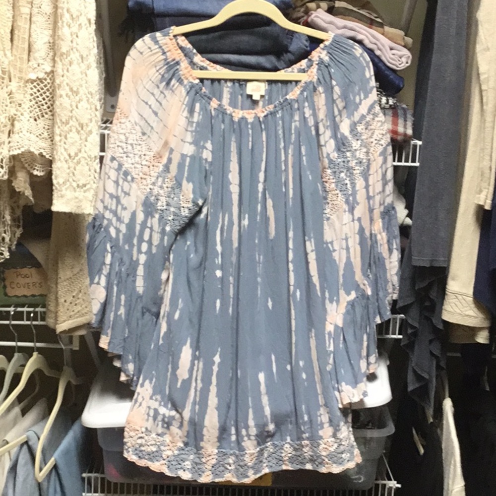 Surf gypsy off the shoulder tie dye cover up